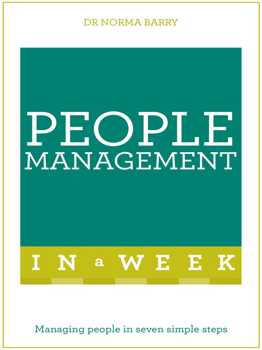 Title details for Successful People Management in a Week by Dr Norma Barry - Available